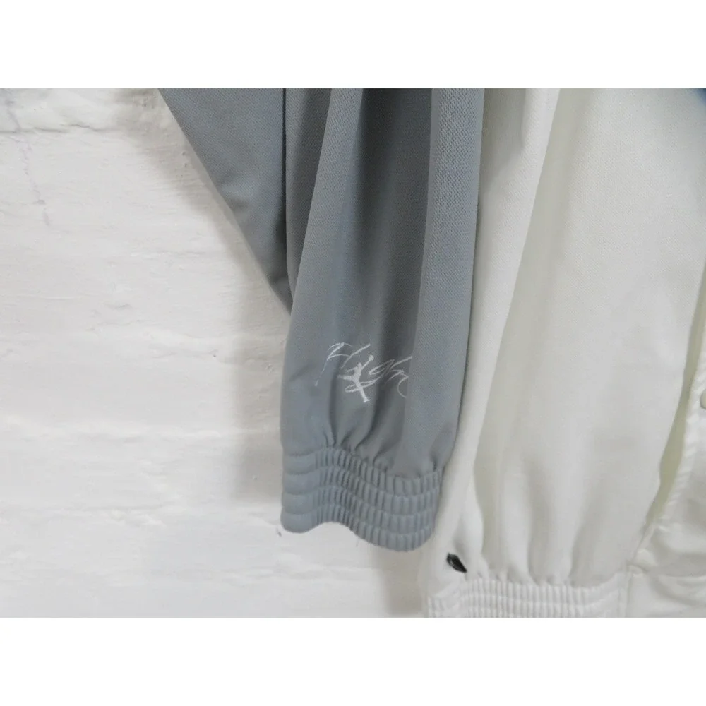 Vtg Air Jordan Flight Track Jacket Mens 3XL White Full Zip Basketball Jumpman